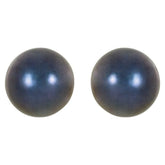 14K Yellow 6 mm Cultured Black Akoya Pearl Earrings